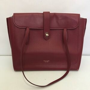 kate spade New York Red Leather Tote Bag